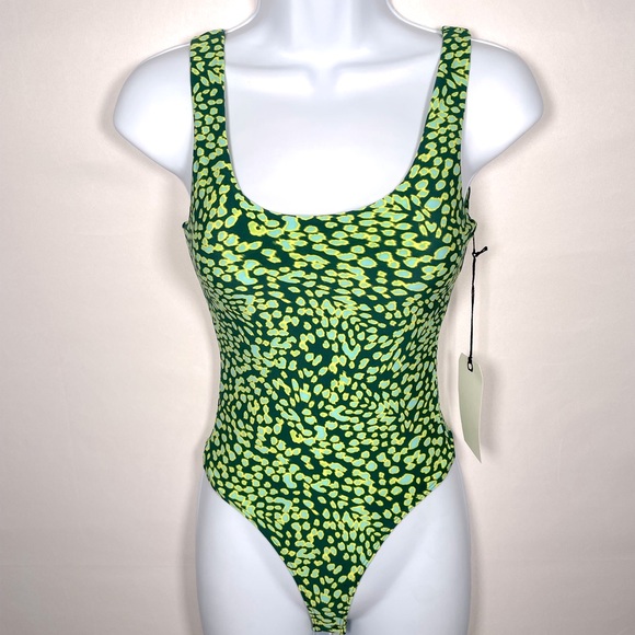 Leith BodySuit AnimalPrint Green Blue Yellow Statement Multiple Sizes Available - Picture 1 of 5